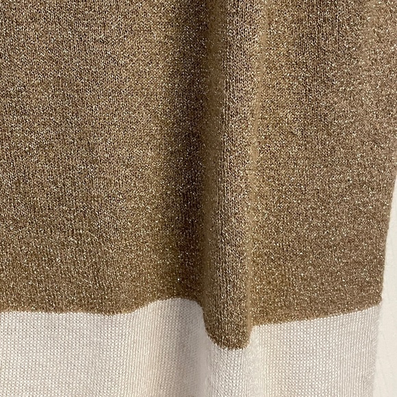 LOFT V- neck Metallic S/S Sweater - Picture 5 of 10